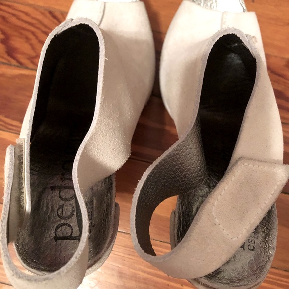 Pedro Garcia Off-white Natural Suede Beige Sandals sz 40 8.5-9 - Picture 4 of 8